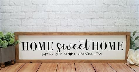 Home Sweet Home Home Sign Farmhouse Decor Framed Sign Farmhouse Wall