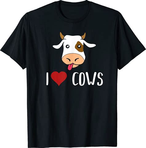 I Love Cows Cool Farm Cow Tee Animal Lover Farmer Cow T