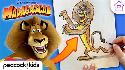 How To Draw Alex From Madagascar Campdreamworks Draw Along Youtube