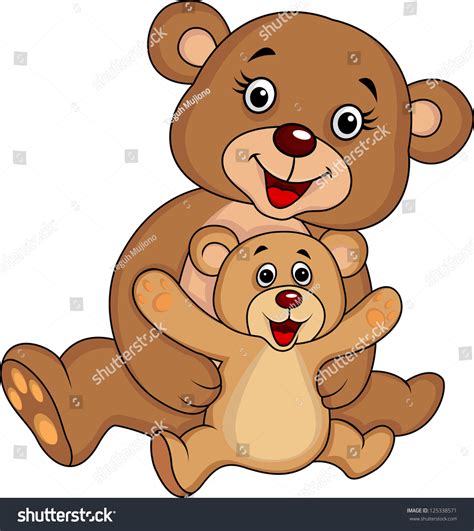 Mother Baby Bear Cartoon Stock Vector 125338571 Shutterstock