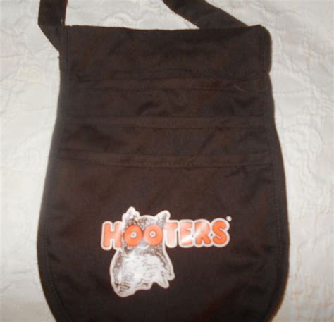 Hooters Girl Uniform Costume Authentic Ticket Money Bag Pouch Brown Apron Used 1761429677