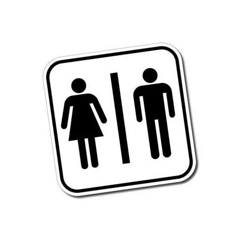 Unisex Restroom Sticker Decal Male Female Bathroom Toilet Symbols
