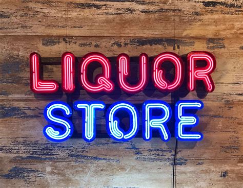Neon Liquor Store Sign Kemp London Bespoke Neon Signs And Prop Hire