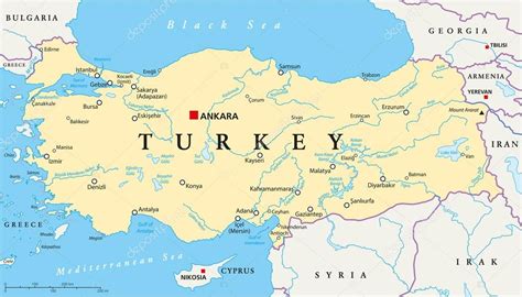 Bekijk meer ideeën over europa, kaarten, aardrijkskunde. politieke kaart van Turkije — Stockvector © Furian #53816051