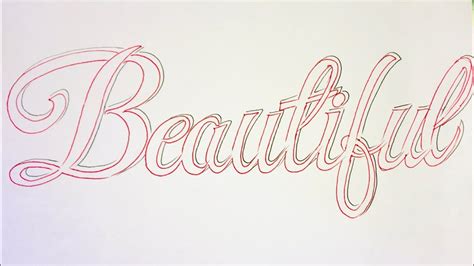 How To Draw English Word Beautifuldesign English Letters Beautiful