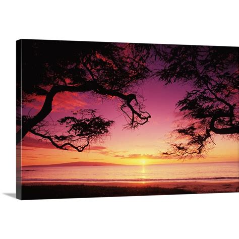 Great Big Canvas Hawaii Maui Sunset At Palauea Beach Canvas Wall