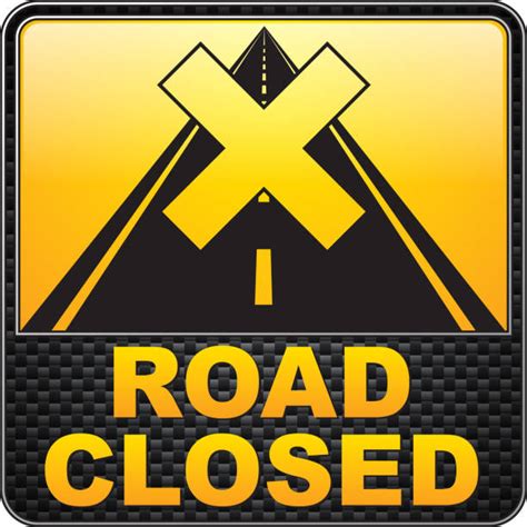 Road Closed Construction Illustrations Royalty Free Vector Graphics