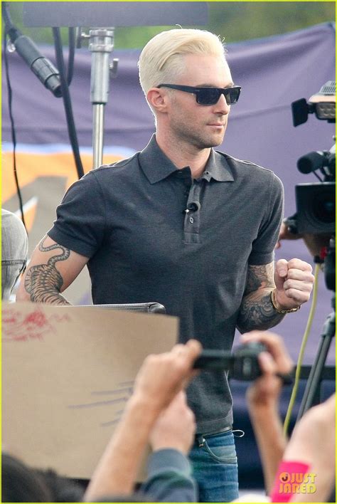 Adam Levine Considers Shaving Head Now With Everyones Fixation On His Blonde Hair Photo