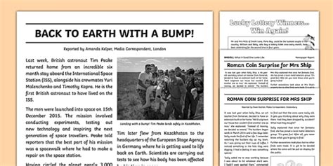 Newspaper Article Example For Students How To Write A Newspaper