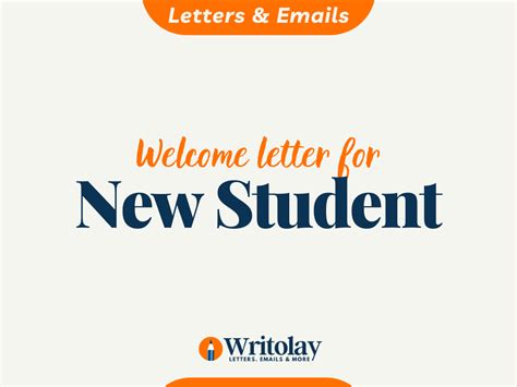 New Student Welcome Letter Template Writolay