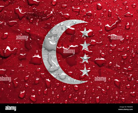 Flag Of Anjouan With Rain Drops Stock Photo Alamy