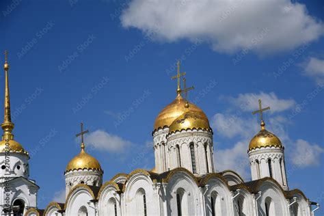 Assumption Cathedral In Vladimir City Russia Popular Landmark Stock