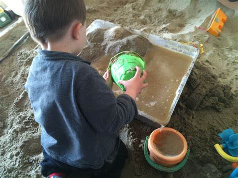 Simple Sensory Preschool Sandbox Science