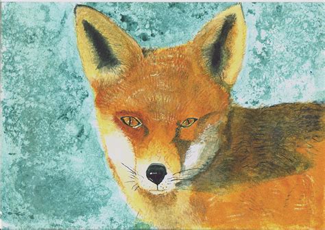 Fox Painting By Louise Grant