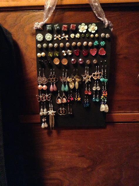 Home Made Earring Holder Just Made It How To Make Earrings