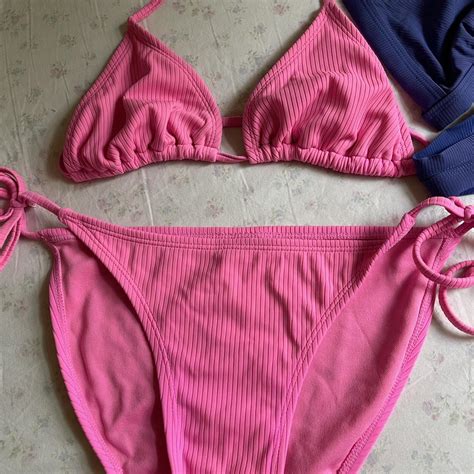 Stone Fox Swim Womens Pink And Blue Bikinis And Tankini Sets Depop