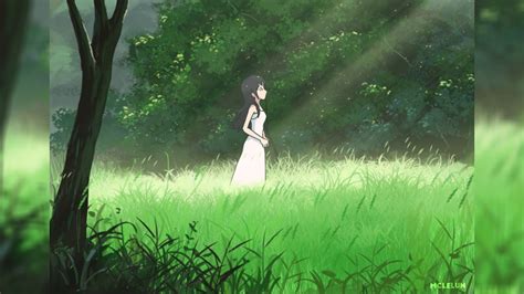 Anime Girl Lying In Grass
