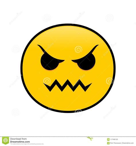 Angryticon Angry Emotion Symbol Design Stock Vector Illustration Of