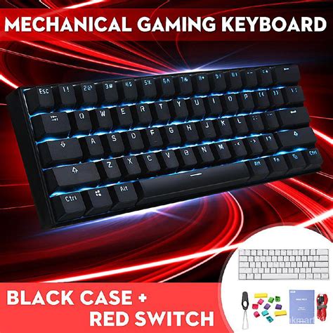 Anne Pro 2 Mechanical Keyboard Gaming Usb Wired Pc Rgb Backlit 61 Keys