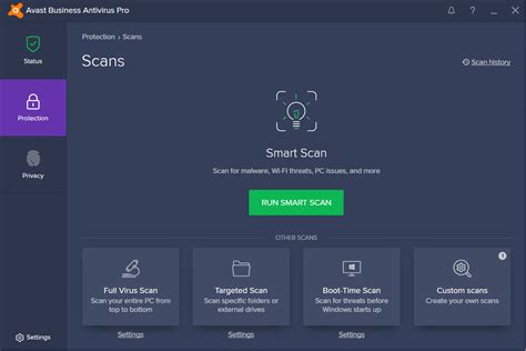 Avast Business Antivirus Scan With Password Protection Enabled