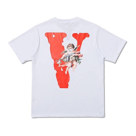 Mens Unisex Vlone New Spoof Cupid Big V Print T Shirt ユニセックス 男女兼用vlone