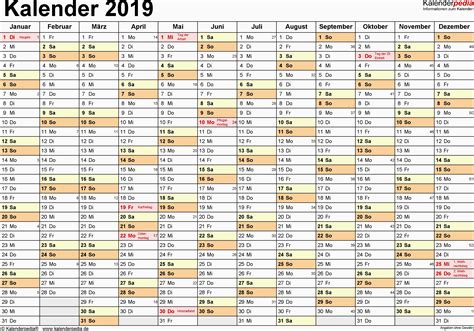 Jahreskalender 2021 mit feiertagen und kalenderwochen (kw) in 19 varianten, a4, hoch & quer. Dienstplan Blanko Vorlage Erstaunlich Kalender 2019 Zum Ausdrucken Als Pdf 16 Vorlagen Kostenlos ...