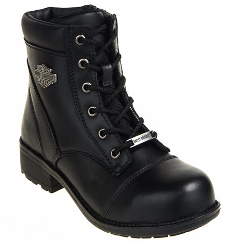 Harley Davidson Boots Womens Steel Toe Black 83883 Raine Work Boots