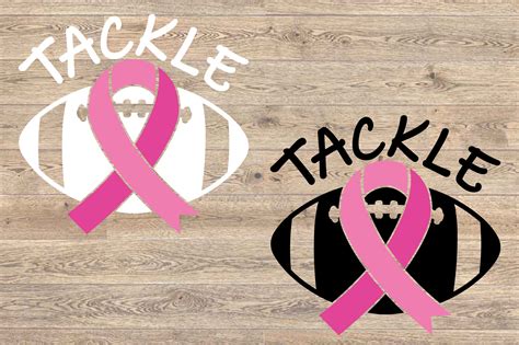 Papercraft Breast Cancer Ribbon Breast Cancer SVG Football SVG Tackle Breast Cancer SVG