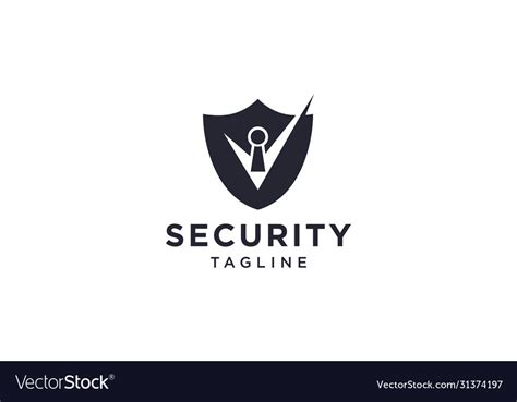 Creative Shield For Security Logo Design Vector Image
