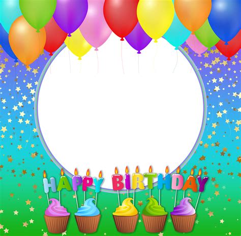 Happy Birthday Photo Frame Png Hd Free Download Birthday Frames Happy Frame Photoshop Set