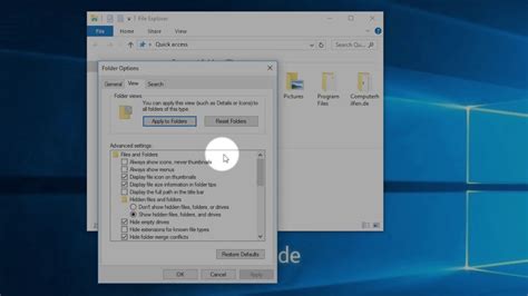 Show Hidden Files And Folders Windows Youtube