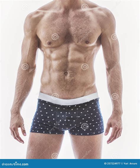 What Perfect Abs Studio Shot Of A Male Model In Underwear Isolated On