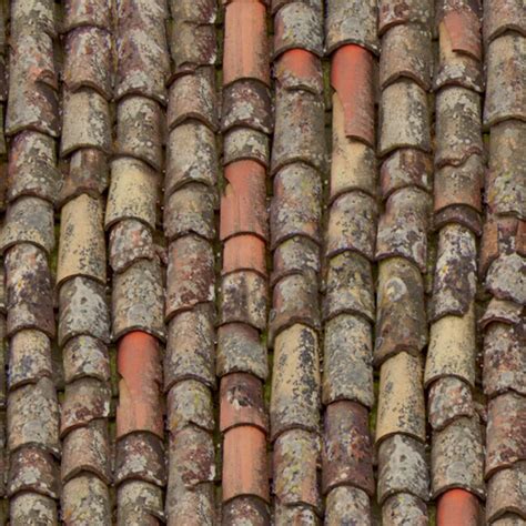Old Clay Roofing Texture Seamless 03404