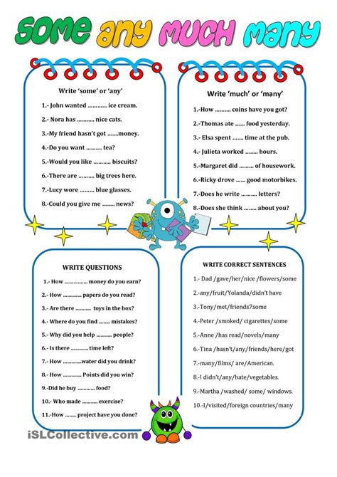 English Grammar Exercises Worksheets