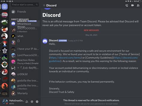 I Need To Remove A Warning Discord
