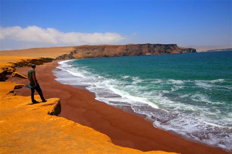 Paracas National Reserve Red Sand Beach Peru Travel Outdoor