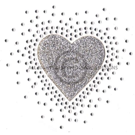 S5934clf Silver Heart Glitter Hearts Valentine Valentines Da Isaac