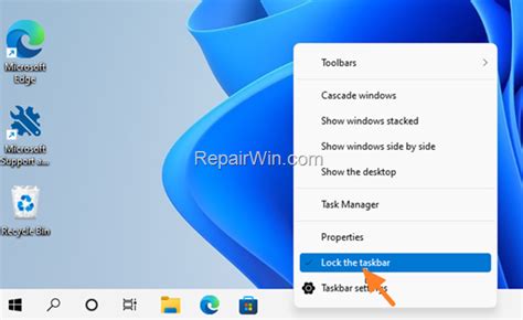Taskbar Lock Windows 11