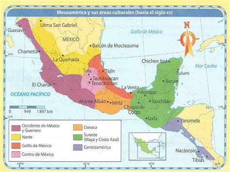 Mapa Areas Culturales De Mesoamerica Strategic