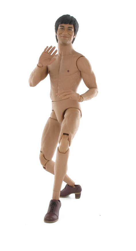 Bruce Lee Nude Body With 70 S Style Brown Shoes Hot Toys Machinegun