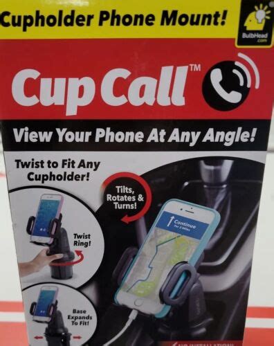 Official As Seen On Tv Cup Call Phone Mount By Bulbhead Adjustable