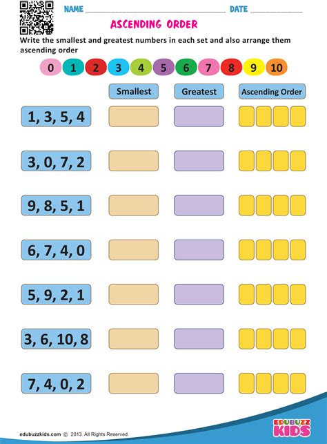 Ascending Order First Grade Math Worksheets Number Worksheets
