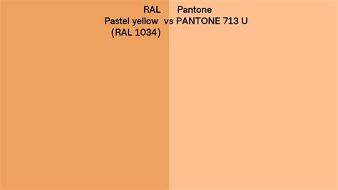 Ral Pastel Yellow Ral 1034 Vs Pantone 713 U Side By Side Comparison