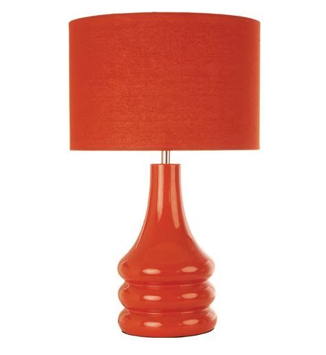 Raj Table Lamp Burnt Orange Bright Ceramic Table Lamp