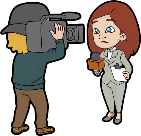 Reporter And Cameraman Clipart Png Download Full Size Clipart