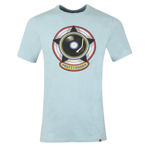 Pretty Green Vinyl Print T Shirt Oxygen Clothing