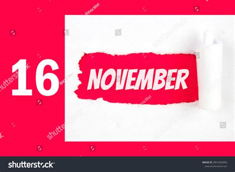 November 16th Day 16 Month Calendar Stock Photo 2001026990 Shutterstock