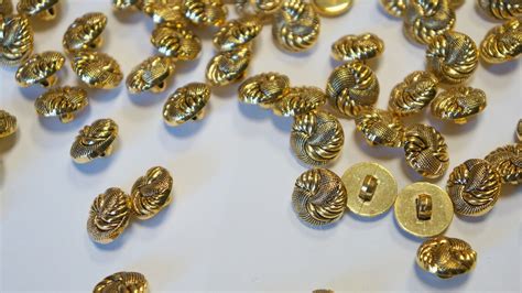 Gold Buttons Set 145 Pieces Gold Decorative Set Buttons 60 Etsy
