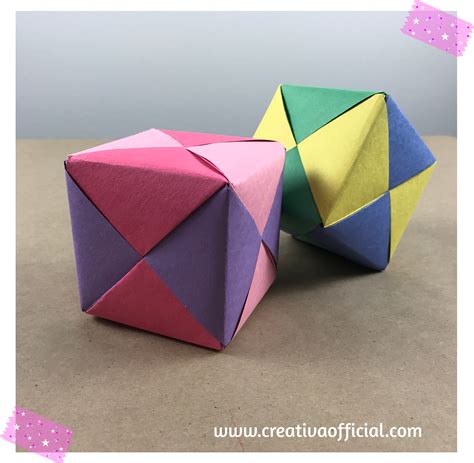 Como Hacer Un Cubo De Papel Origami Diseño Artesanal