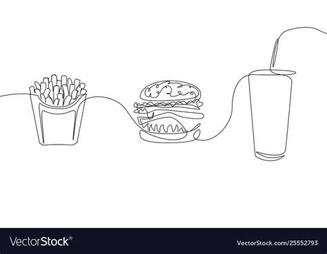 Food Line Art Illustration